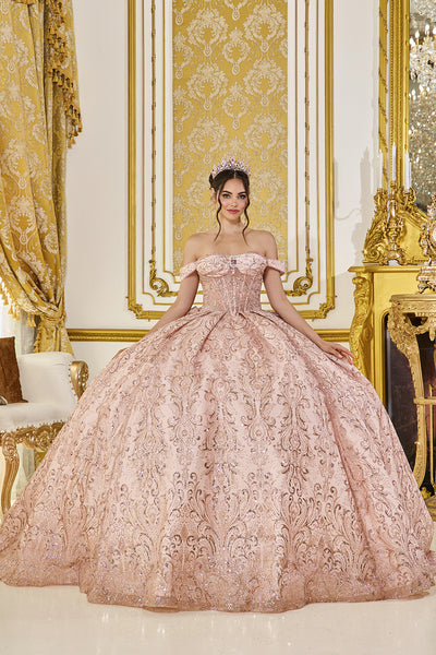 Luxury Quinceañera Ball Gown with Corset | Queen Collection