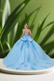 Anastasia Azure Quinceañera Dress – Elegant Bahama Blue Ball Gown