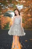 Mauve Beaded Tulle Party Dress | Girls Pageant & Birthday Dress