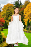 Champagne & Off White Hi-Low Girls Dress – Communion & Events