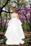 Champagne & Off White Hi-Low Girls Dress – Communion & Events