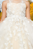 Champagne & Off White Hi-Low Girls Dress – Communion & Events