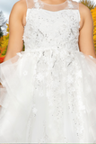 Champagne & Off White Hi-Low Girls Dress – Communion & Events