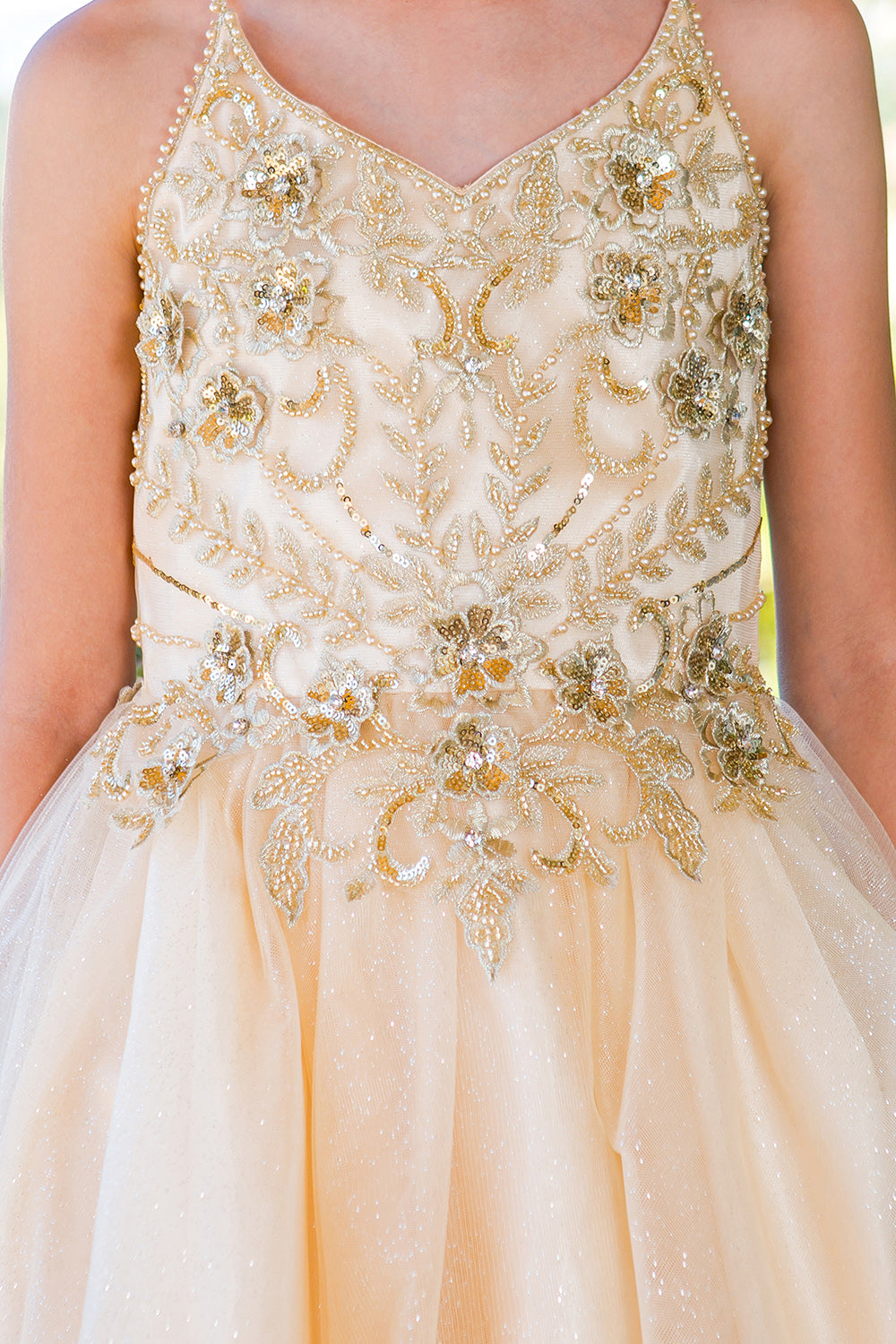 Girls Illusion Beauty Pageant Glitter Tulle Beaded Embroidered Short Dress