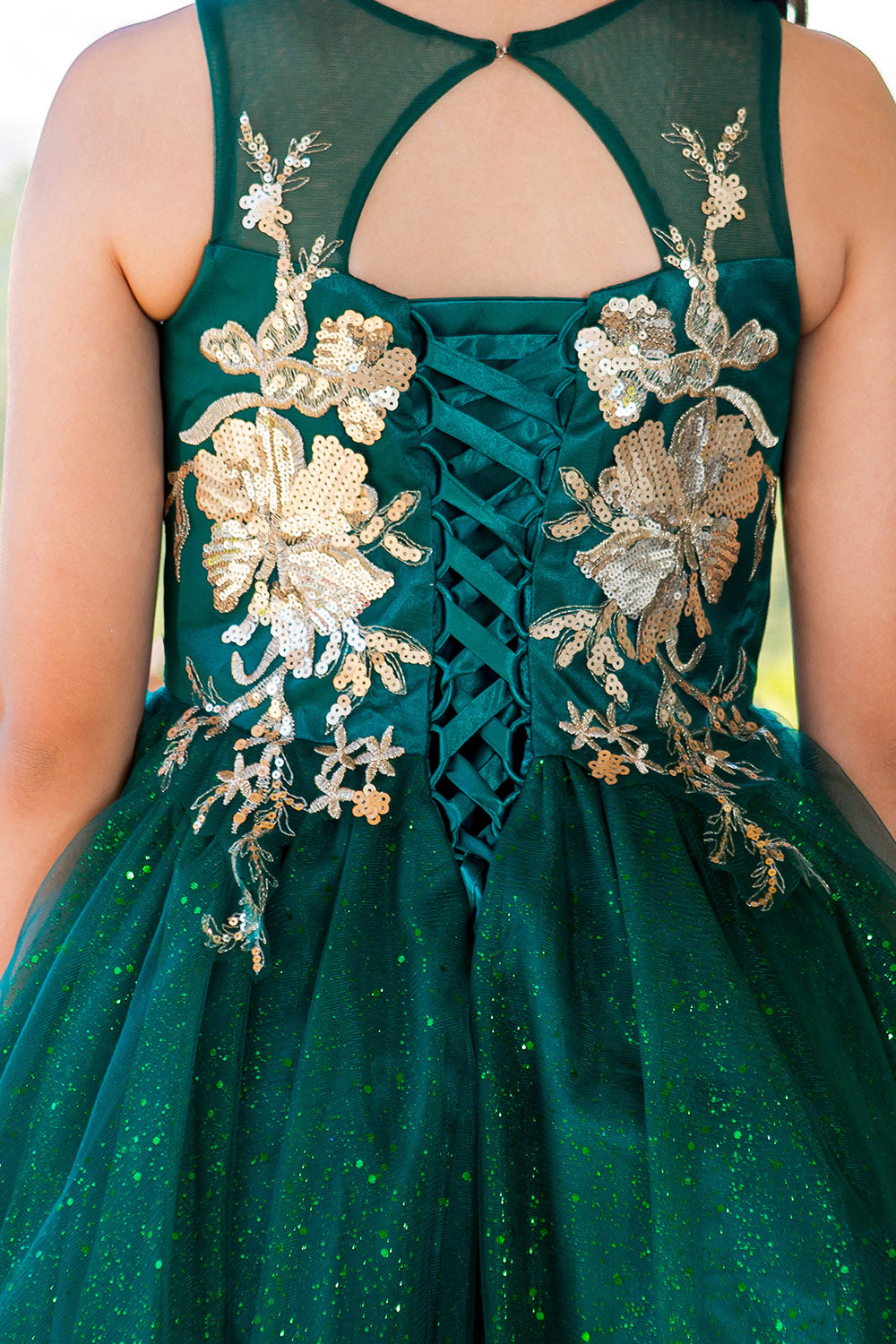 Glitter Tulle Flower Girl Pageant Party Short Tulle Special Occasion Dress