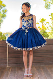 Glitter Tulle Flower Girl Pageant Party Short Tulle Special Occasion Dress