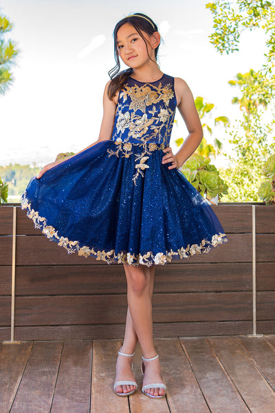 Glitter Tulle Flower Girl Pageant Party Short Tulle Special Occasion Dress