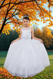 Cape Communion Dress | Champagne or White Gown