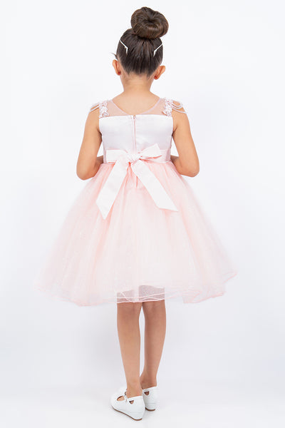 Elegant Blush Pink Flower Girl Dress – Birthday & Party Ready