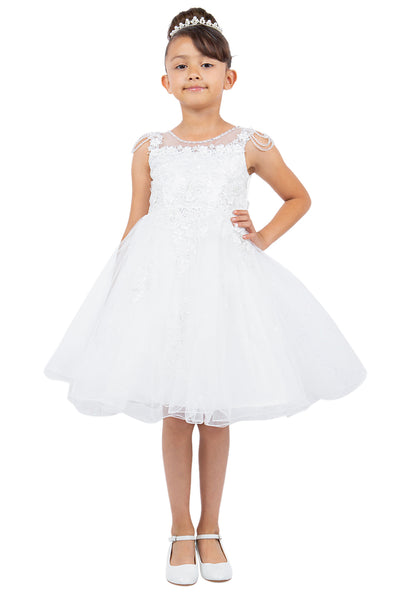 Elegant Blush Pink Flower Girl Dress – Birthday & Party Ready