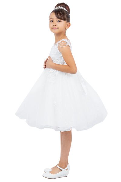 Elegant Blush Pink Flower Girl Dress – Birthday & Party Ready
