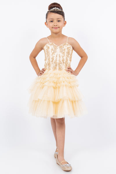 Blush Princess Layered Party Dress – Perfect for Birthdays & Pageants