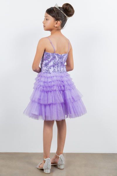 Blush Princess Layered Party Dress – Perfect for Birthdays & Pageants
