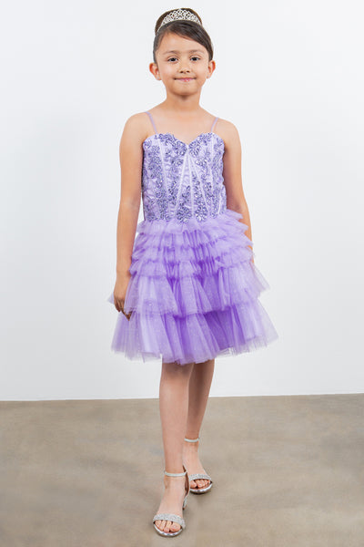 Blush Princess Layered Party Dress – Perfect for Birthdays & Pageants