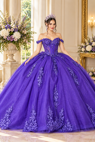 Queen Collection Purple Quinceañera Ball Gown