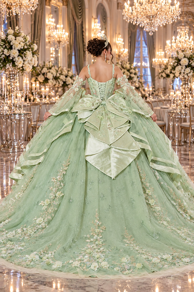 Luxury Sage Quinceañera & Sweet 16 Gown | Queen Collection