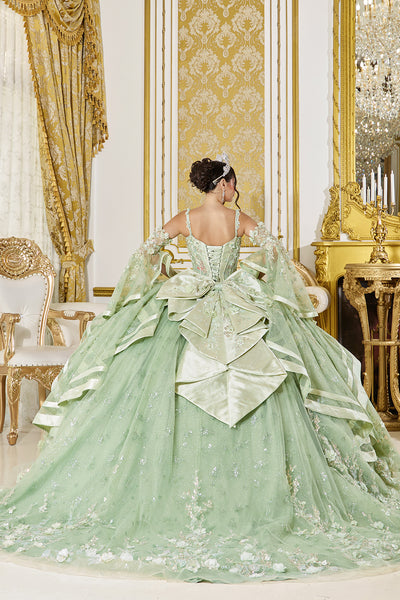 Luxury Sage Quinceañera & Sweet 16 Gown | Queen Collection