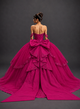Fuchsia Couture Ball Gown for Quinceañera & Father Daughter Dance