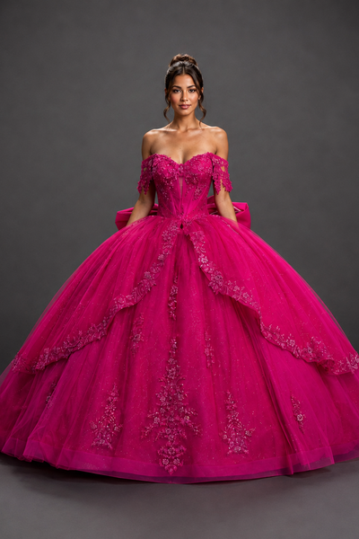 Fuchsia Couture Ball Gown for Quinceañera & Father Daughter Dance