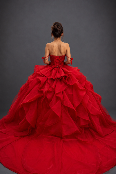 Regal Couture Quinceañera Ball Gown with Sweeping Train