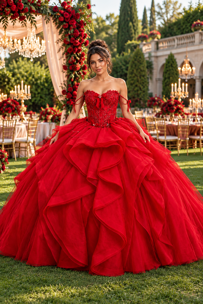 Regal Couture Quinceañera Ball Gown with Sweeping Train