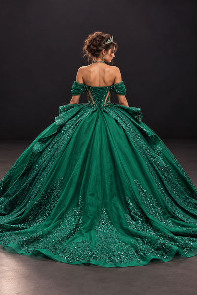Luxury Hunter Green Quinceañera Ball Gown | Blush Kids