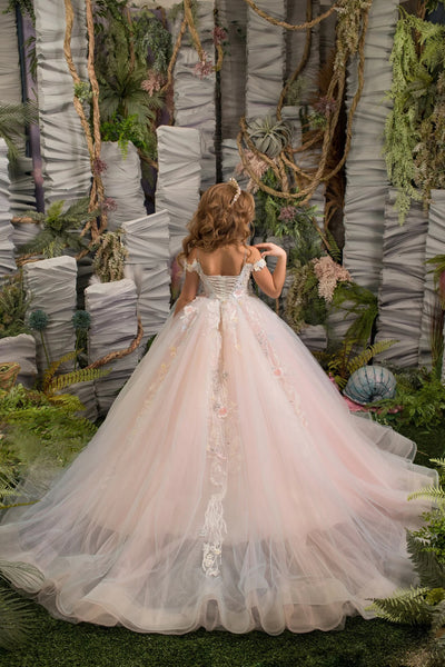 Maribella Fleur Girls Pastel Couture Pageant Special Occasion Gown