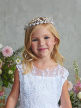 Girls Communion Pearl Floral Crown Headpiece