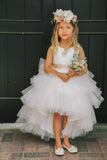 The Makayla Ruffled Tulle Girls Dress | Blush Kids
