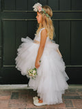 The Makayla Ruffled Tulle Girls Dress | Blush Kids