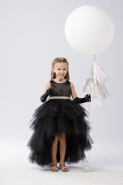 The Makayla Ruffled Tulle Girls Dress | Blush Kids