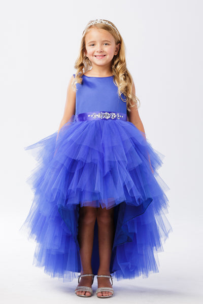The Makayla Ruffled Tulle Girls Dress | Blush Kids