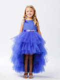 The Makayla Ruffled Tulle Girls Dress | Blush Kids