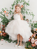 The Makayla Ruffled Tulle Girls Dress | Blush Kids