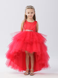 The Makayla Ruffled Tulle Girls Dress | Blush Kids