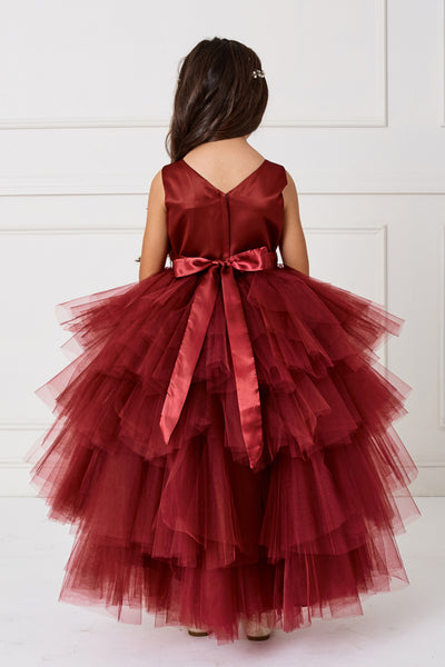 The Makayla Ruffled Tulle Girls Dress | Blush Kids