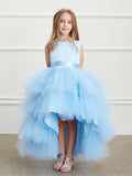 The Makayla Ruffled Tulle Girls Dress | Blush Kids