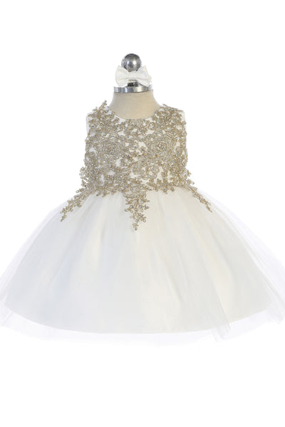 Baby Party Special Occasion Pageant Dress With Tulle Skirt