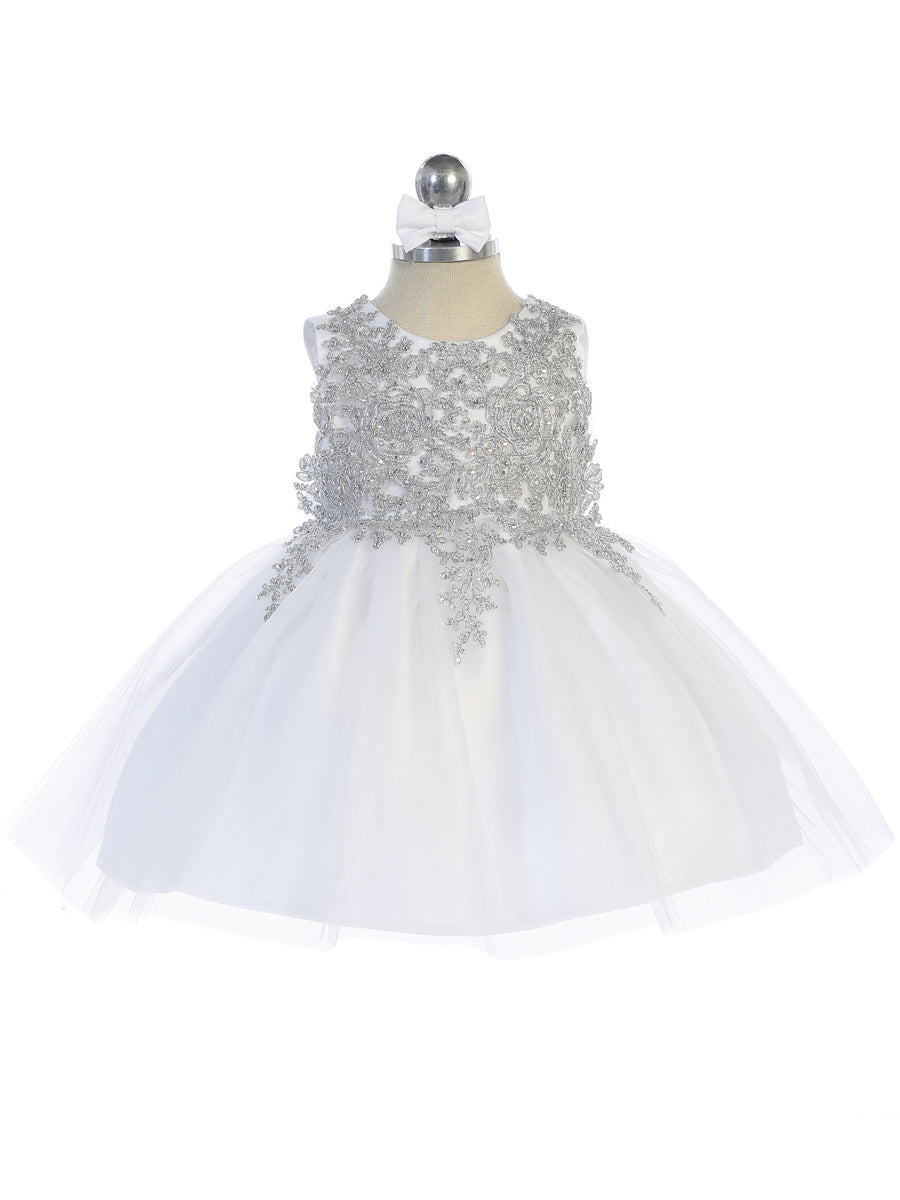 Baby Party Special Occasion Pageant Dress With Tulle Skirt