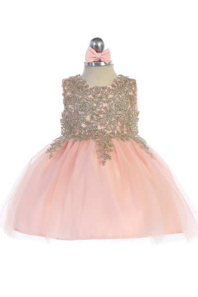 Baby Party Special Occasion Pageant Dress With Tulle Skirt