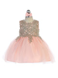 Baby Party Special Occasion Pageant Dress With Tulle Skirt