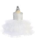 Beautiful Baby Party Dress With Glitter Bodice And Ruffle Skirt