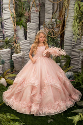 Primrose Étoile Gown – Pink Couture Flower Girl & Pageant Dress