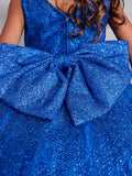 Stunning Girls Winner Glitter Pageant Dress With Train