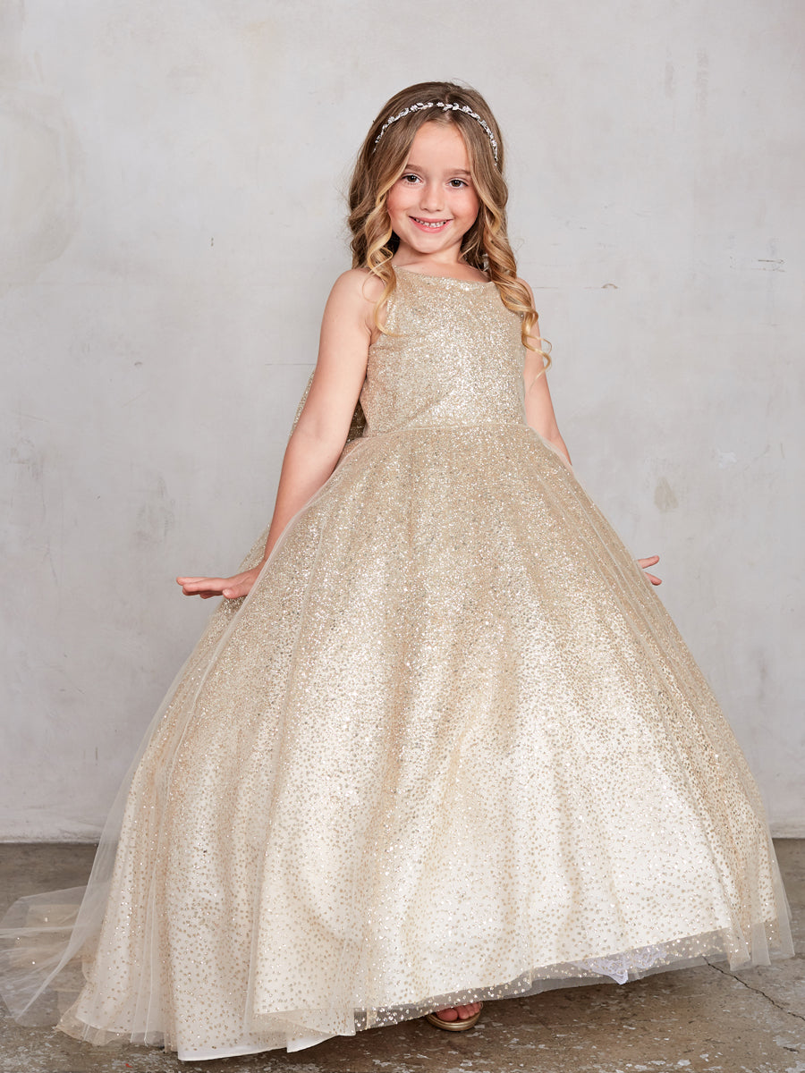 Stunning Girls Winner Glitter Pageant Dress With Train