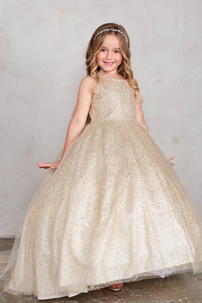Stunning Girls Winner Glitter Pageant Dress With Train