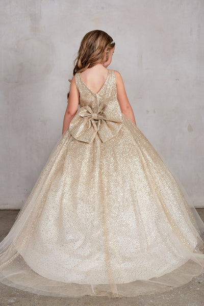 Stunning Girls Winner Glitter Pageant Dress With Train