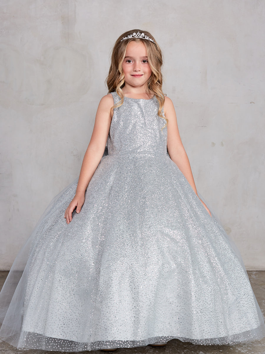 Stunning Girls Winner Glitter Pageant Dress With Train