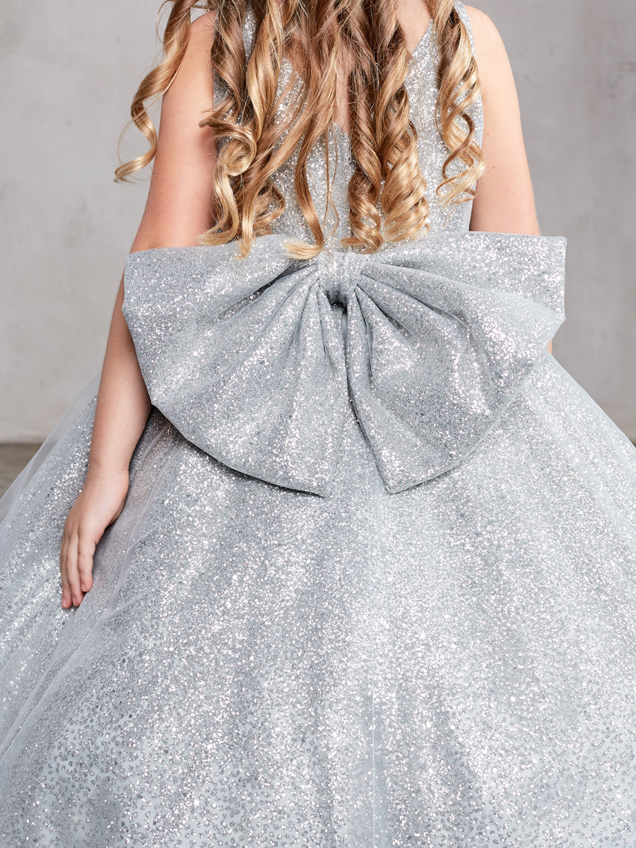 Stunning Girls Winner Glitter Pageant Dress With Train