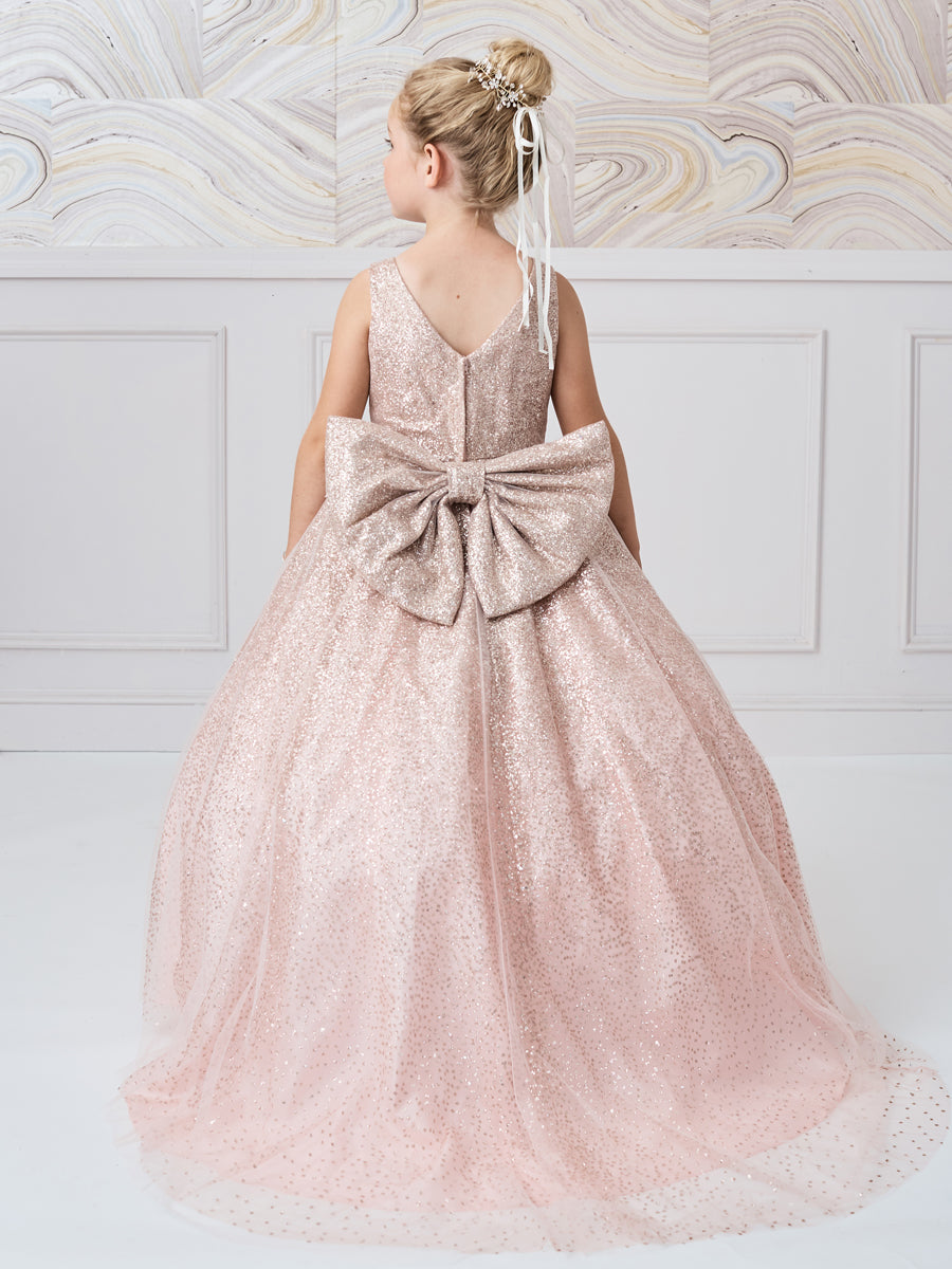 Stunning Girls Winner Glitter Pageant Dress With Train